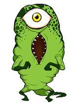 Cartoon Illustration Of A Monster