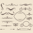 Vector set: calligraphic elements