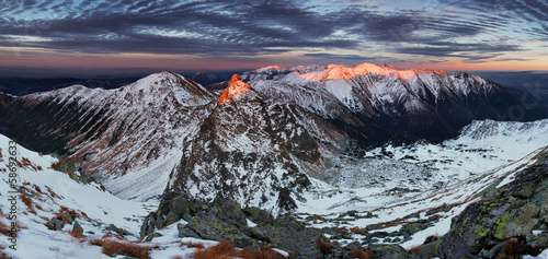 Fotoboard na płycie Ostry rohac peak - slovakia