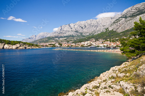 Plakat na papierze fotorealistycznym Piękna zatoka makarska, chorwacja