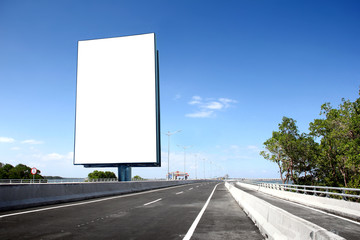 blank billboard or road sign