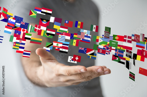 Leinwand Poster Flaggen