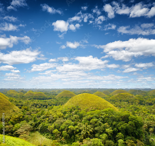 Plakat na papierze fotorealistycznym Czekoladowe wzgórza na wyspie Bohol, Filipiny