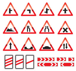 road warning signs