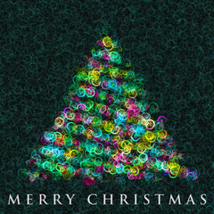 wonderful christmas tree design illustration