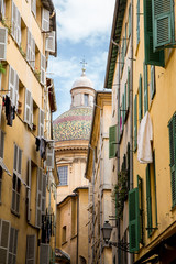 Wall Mural - Green Shutters and Colorful Dome