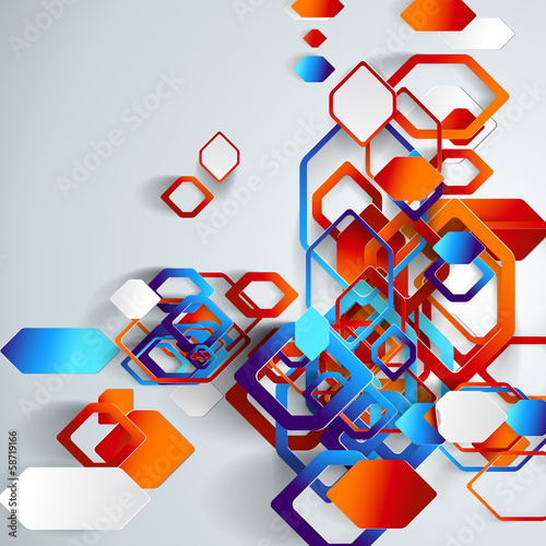 Naklejka samoprzylepna Streszczenie 3d infographicsa papieru