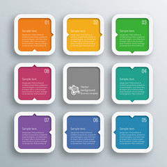 Wall Mural - Infographics Vector Background 8-Step Process