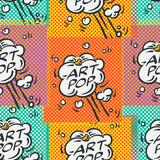 Comic book explosion seamless pattern, vector Eps10.