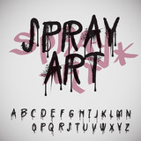 Fototapeta Fototapety dla młodzieży do pokoju - Graffiti splash alphabet, vector Eps10 image.