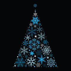 Poster - Christmas tree. Vector illustration.