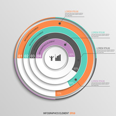 Aufkleber - Abstract paper infographic