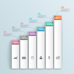 Aufkleber - Abstract paper infographic