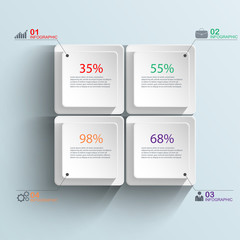 Aufkleber - Abstract paper infographic