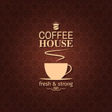 Coffee Cup Vintage Design Background