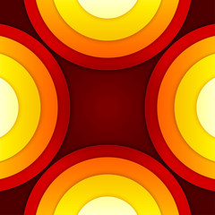 Poster - Abstract red and orange circles vector background