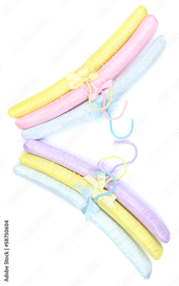 Beautiful hangers isolated on white