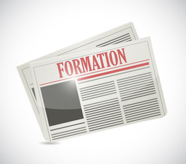 formation newspaper illustration design
