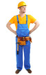 © Africa Studio - Portrait of young builder isolated on white