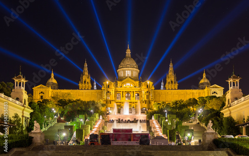 Fotoboard na płycie Narodowe muzeum sztuki Katalonii - barcelona, ​​Hiszpania