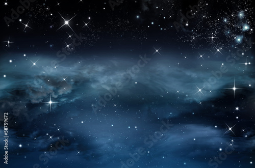 Naklejka samoprzylepna Nocne niebo z gwiazdami