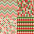 seamless christmas colors geometric pattern