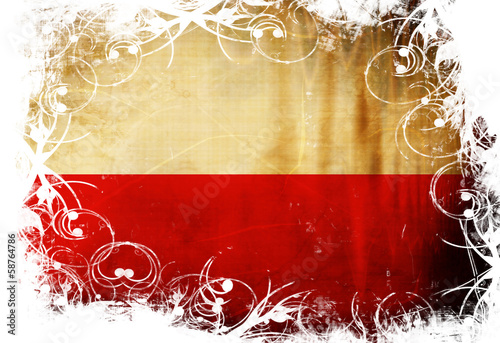 Board z aluminiowym obramowaniem Polska flaga