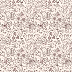 Poster - Seamless floral pattern