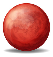 Wall Mural - A red round ball