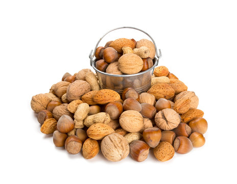 collection of shelled nuts