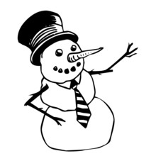 Schneemann Schnee Weihnachten Silhouette Vektor