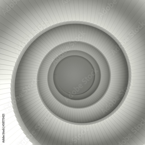 Plakat na zamówienie Spiral stair 3D render