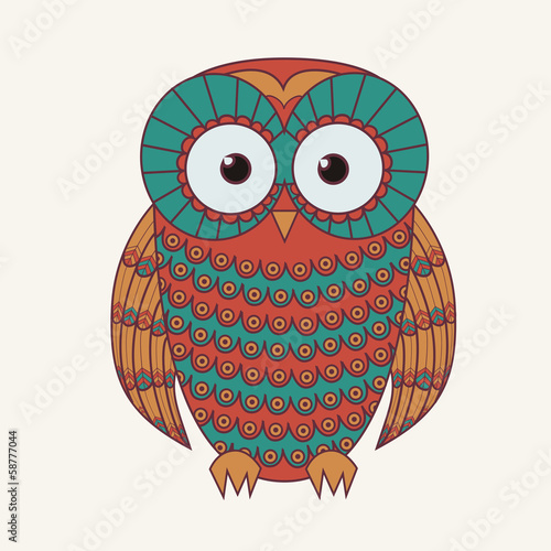 Board z aluminiowym obramowaniem Ilustracja wektorowa ozdobnych cute owl