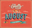 Hello august typographic design.