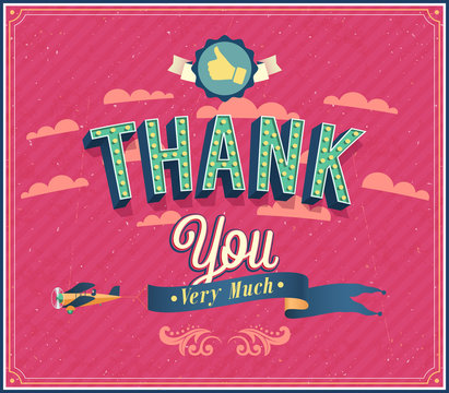 Fototapete -  - Thank you typographic design.