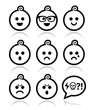 © redkoala - Baby boy faces, avatar vector icons set