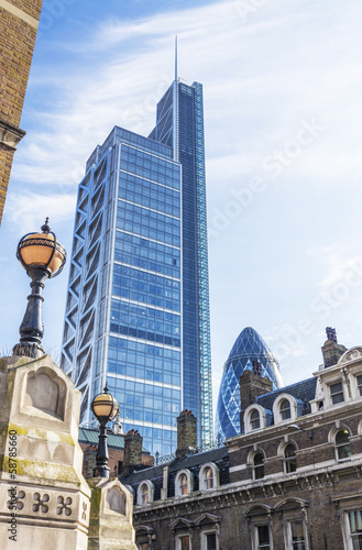 Naklejka - mata magnetyczna na lodówkę London skyscrapers