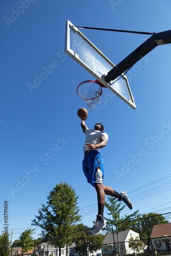 Board z aluminiowym obramowaniem Gracz koszykówki dunking