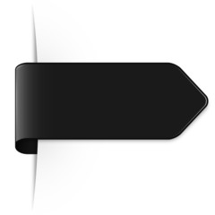 Wall Mural - Langer schwarzer Sticker Pfeil mit Schatten und Textfreiraum
