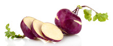 Fresh Turnip Isolated On White