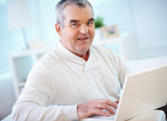 Wall Mural - Man with laptop