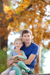 Canvas Print - family at fall