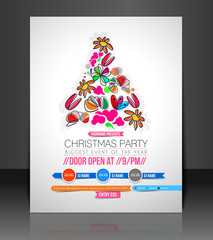 Wall Mural - Vector Christmas Flyer Magazine Cover & Poster Template