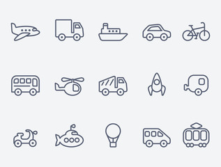 Fototapete - Transport icons