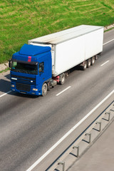 Truck on highway