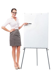 Poster - Woman with presentation