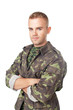 © GVS - Serious army soldier with his arms crossed