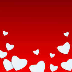 Wall Mural - Background Valentine's Day.white heart on a red background.heart