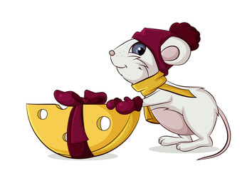 mouse with cheese gift