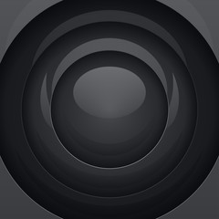 Poster - Black metal round shapes